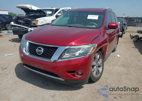 2014 Nissan Pathfinder Platinum z USA, uszkodzony, nr VIN 5N1AR2MM3EC729226